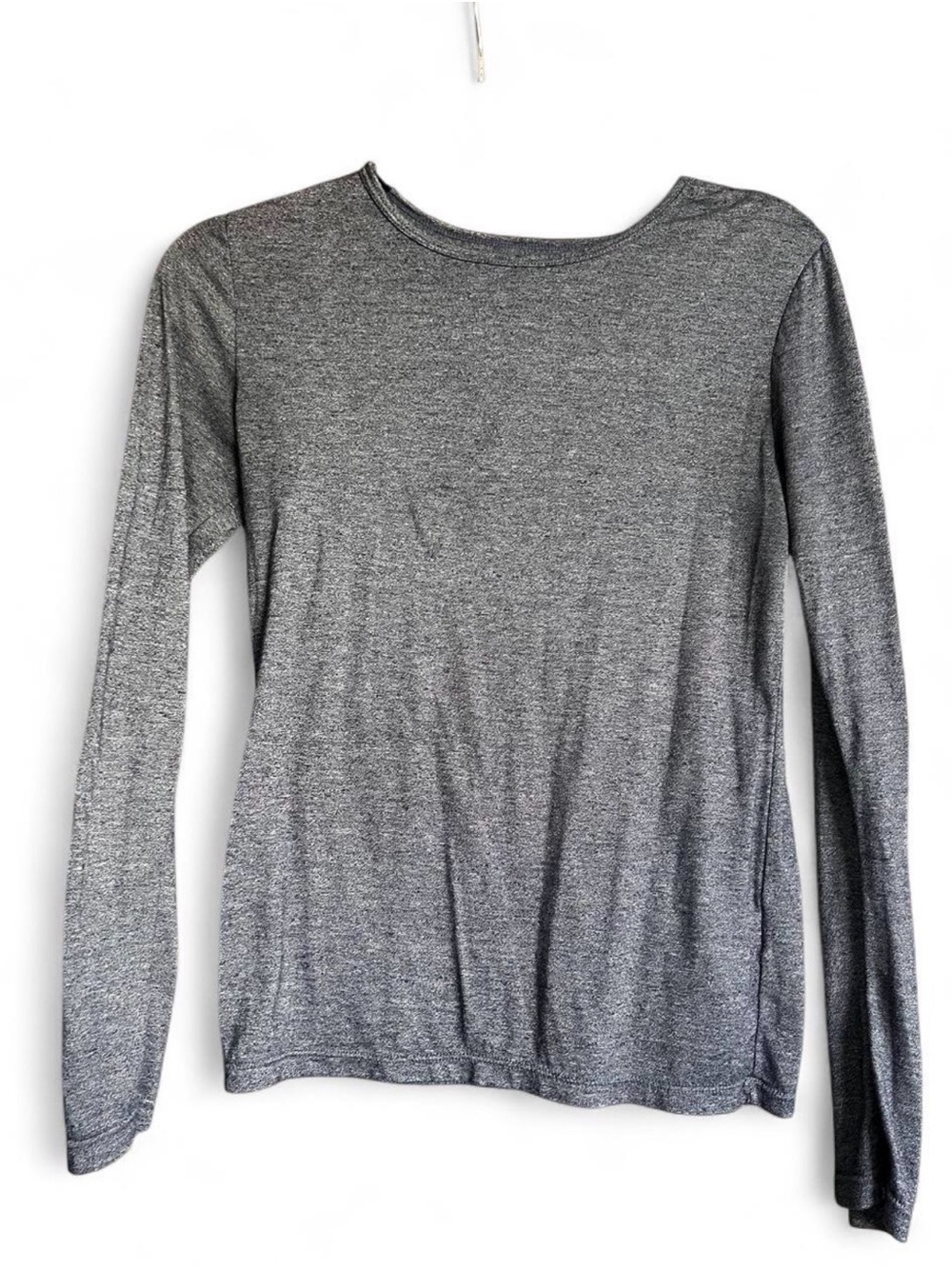 Gray Long Sleeve Scoop Neck Women's Top